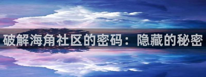 天涯海角社区姐姐：破解海角社区的密码：隐藏的秘密